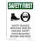 Signmission OSHA Sign, Glasses W/ W/ Symbol, 18in X 12in Rigid Plastic, 12" W, 18" H, Portrait OS-SF-P-1218-V-11337 - alternate 1